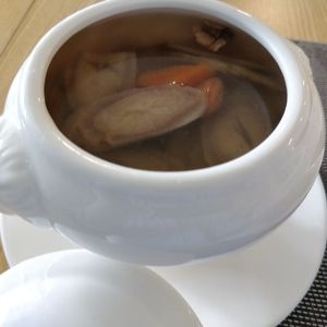 Burdock soup at Food Fortune Vegetarian Restaurant in West Singapore