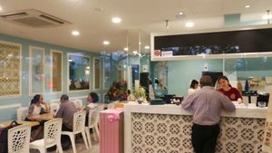 Interior view at Food Fortune Vegetarian Restaurant in West Singapore