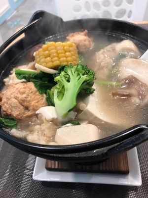 Mini Hotpot at Food Fortune Vegetarian Restaurant in West Singapore