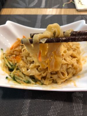 Peanut paste noodle at Food Fortune Vegetarian Restaurant in West Singapore