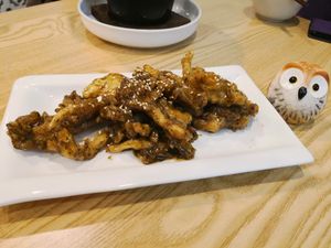 Fried Oyster Mushroom at Food Fortune Vegetarian Restaurant in West Singapore