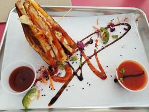 Vegan Disco Grilled Cheese at The Grilled Cheese Gallery in Hyannis