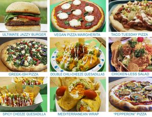 VARIOUS MENU ITEMS at The Jazzy Vegetarian Vegan Cafe in Hendersonville