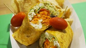 MEDITERRANEAN WRAP at The Jazzy Vegetarian Vegan Cafe in Hendersonville