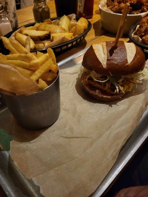 Classic burger and fries at So! Bar and Eats in Ripon