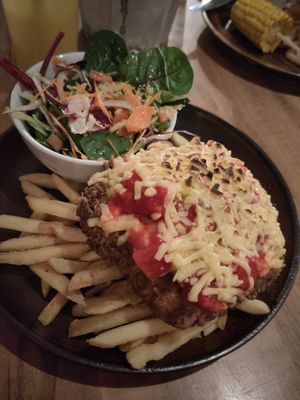 Cauliflower parmo at So! Bar and Eats in Ripon