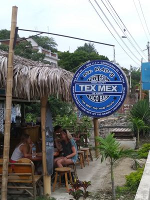 View from corner at Mr. MAD's in Montanita