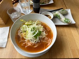 Bun bo, summer rolls  at VG Wok - Tykistökatu in Turku