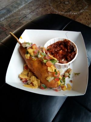 The Corn Dog I had at The Bait Box at The Bait Box - Market Stall in Gateshead