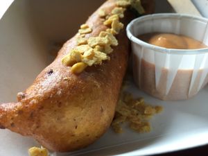 Corn dog & dip  at The Bait Box - Market Stall in Gateshead