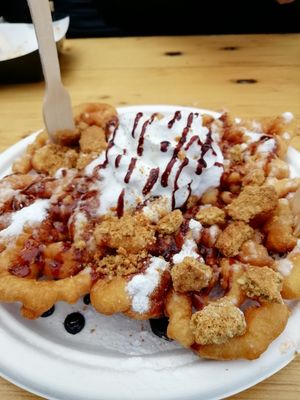 Desert waffle at The Bait Box - Market Stall in Gateshead
