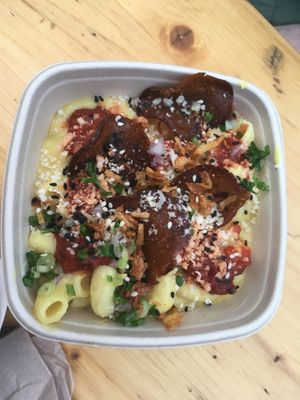 Pizza mac n cheese  at The Bait Box - Market Stall in Gateshead