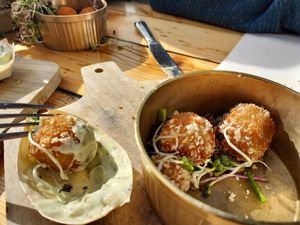 Thaise vegan bitterballen at Paviljoen West Aan Zee in West-terschelling