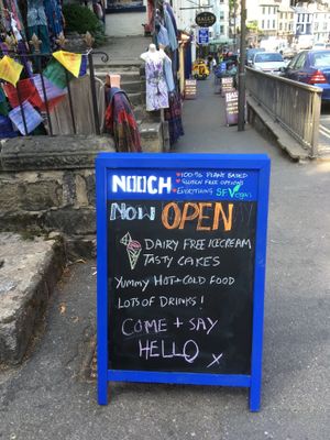 Find the a-board at Nooch in Matlock