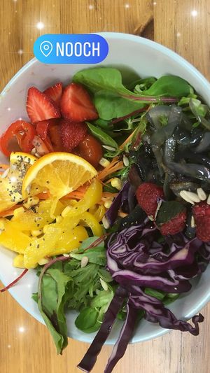 All about the rainbow veggies right now! at Nooch in Matlock