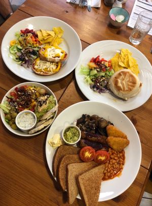 It was tough to decide what to order, so we went with a variety of yummy choices!  at Nooch in Matlock