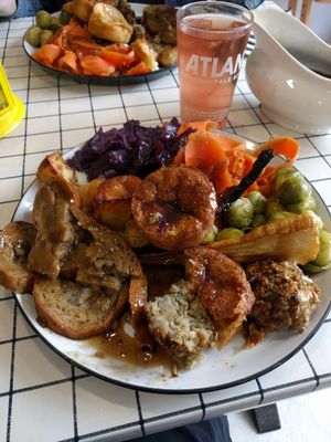 Vegan Sunday Roast. (Started tucking in before I took a photo) 31-03-19 at Nooch in Matlock