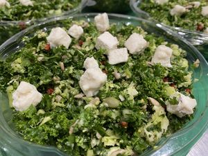 Broccoli and kale salad   at Feast in Geelong