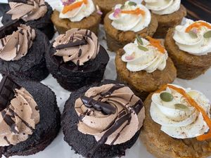 Chocolate and carrot cupcakes   at Feast in Geelong