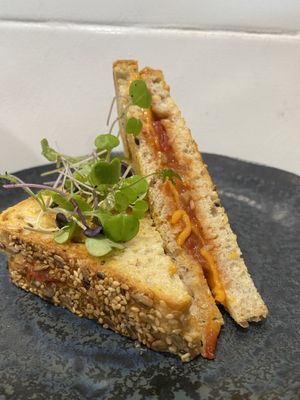 Tomato toasty   at Feast in Geelong