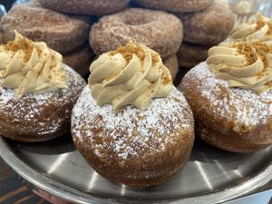 Cinnamon and biscoff donuts   at Feast in Geelong