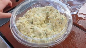 Tasty vegan egg salad at Feast in Geelong