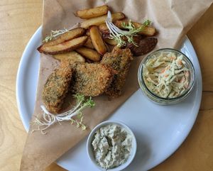 Celery fish at Naturalna in Bydgoszcz