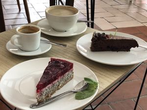 Even the cake is great at Naturalna in Bydgoszcz