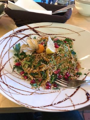 Zucchini spaghetti salad  at Naturalna in Bydgoszcz