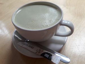 Matcha latte at Naturalna in Bydgoszcz