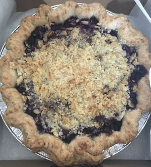 Maine Wild Blueberry Pie at Biggi's Organic Breads in Bangor