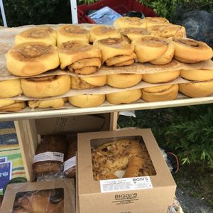 Cinnamon rolls at Biggi's Organic Breads in Bangor