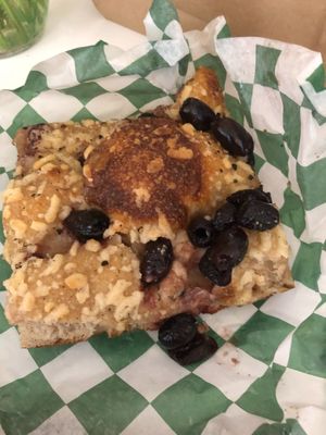 Vegan sourdough pizza at Biggi's Organic Breads in Bangor