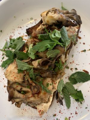 Maitake toast at Highly Likely in Los Angeles