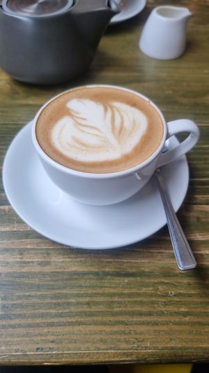 Oat milk Flat White at Dreambakes in Doncaster