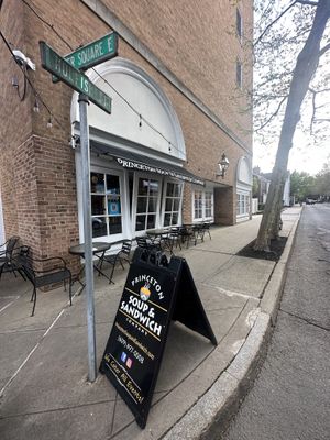 Sidewalk seating  at Princeton Soup & Sandwich Co in Princeton