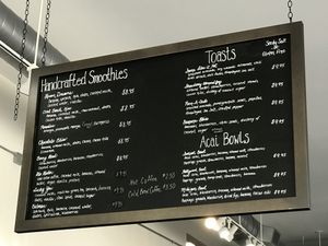 Menu at Tree of Life Juice in Saugatuck