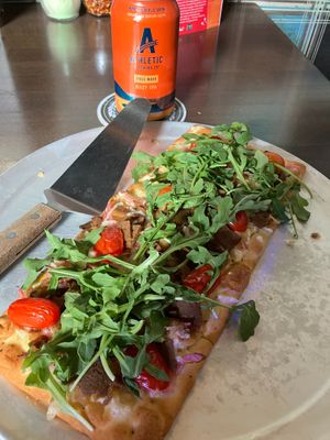 Sopressetta Flatbread (veganized, appetizer). Tasty appetizer with a good price for the size. at Pizza Luce in St Paul