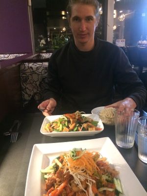 me anxious to eat while the picture is taken. at Thai Terrace in Kelowna