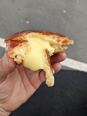 Juicy creme brulee vegan at Colorado Donuts in Los Angeles