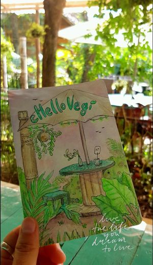 Also we have handmade watercolour gift card at cHelloVegi in Kampot