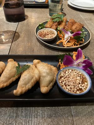 Curry puffs & tofu sticks  at A Taste of Siam in Hampton