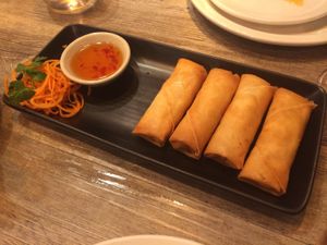 Vegan spring rolls at A Taste of Siam in Hampton
