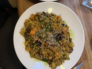 Vegan mushroom dish 2023  at Pingvinen in Bergen