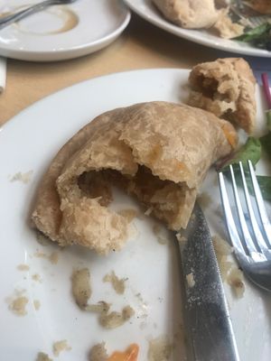 Doughy pastie at The Market Place in St Ives