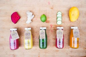 Rainbow smoothies at Lizzy's All Natural in Shanghai