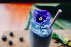 Butterfly latte  at Lizzy's All Natural in Shanghai