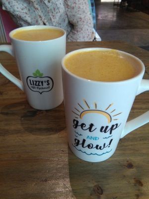 Pumpkin lattes at Lizzy's All Natural in Shanghai