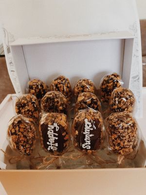 chocolate popsicles can be customized  at Crumbs in Kuwait City