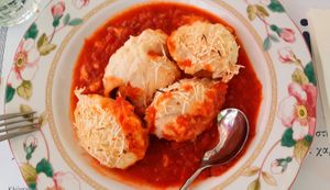 Vegan pastitsio in a free version 1 at Seminario in Syros